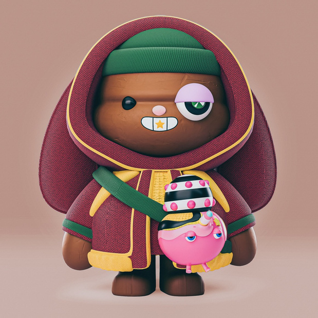 3D吉祥物：C4D卡通建模3D图像建模