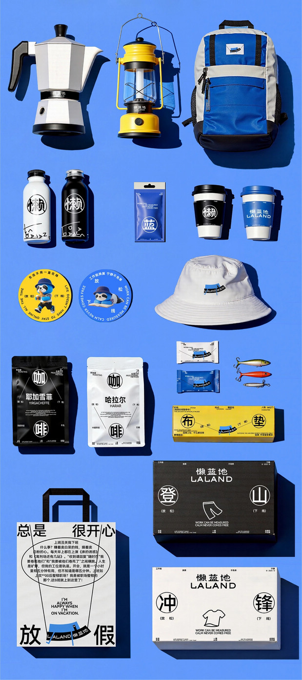 懒蓝地-户外轻松生活品牌全案