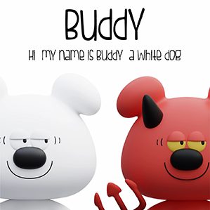 嗨我叫巴迪,一只普通的白色狗狗 /><img fetchpriority=