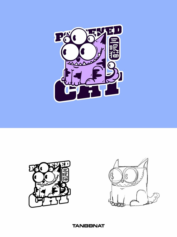 潮流插画logo设计