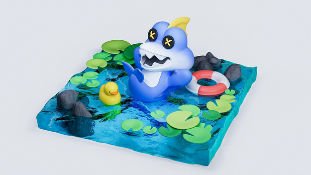 3D吉祥物：顽皮蛇IP形象