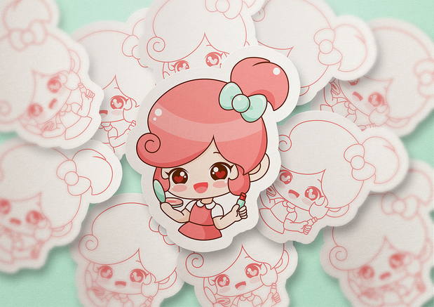 儿童彩妆logo设计提案