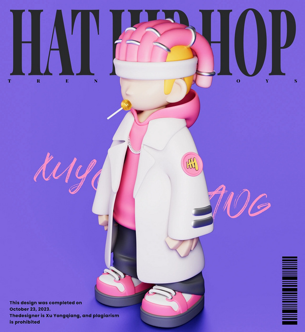 3D吉祥物：潮流IP帽子嘻哈HAT HIP HOP