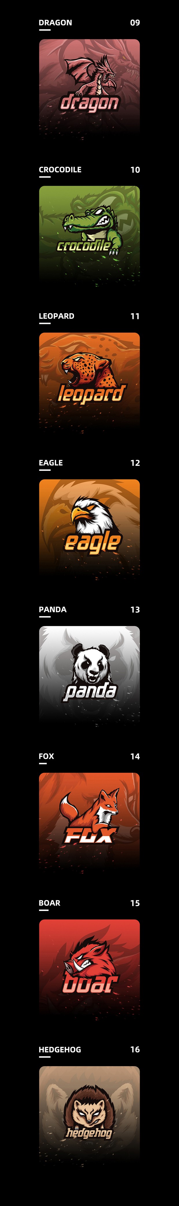 “凶”系列动物logo1