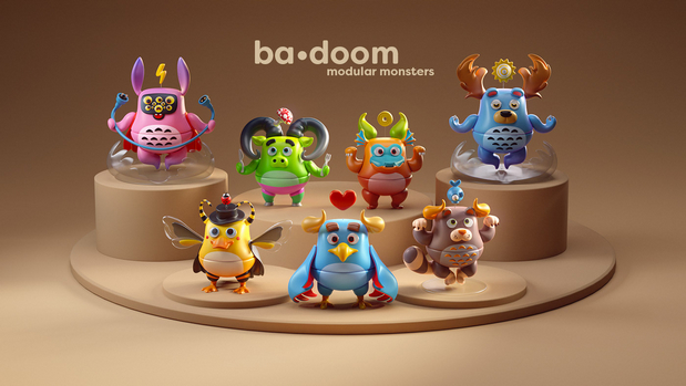 3D吉祥物：ba•doom