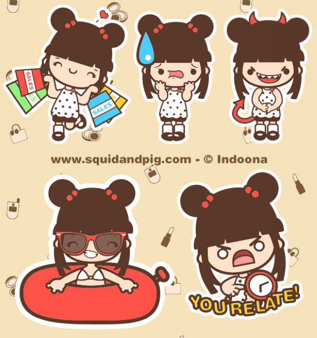 Fashionist Kat Stickers