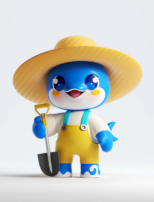 3D吉祥物：小海豚企业ip形象设计