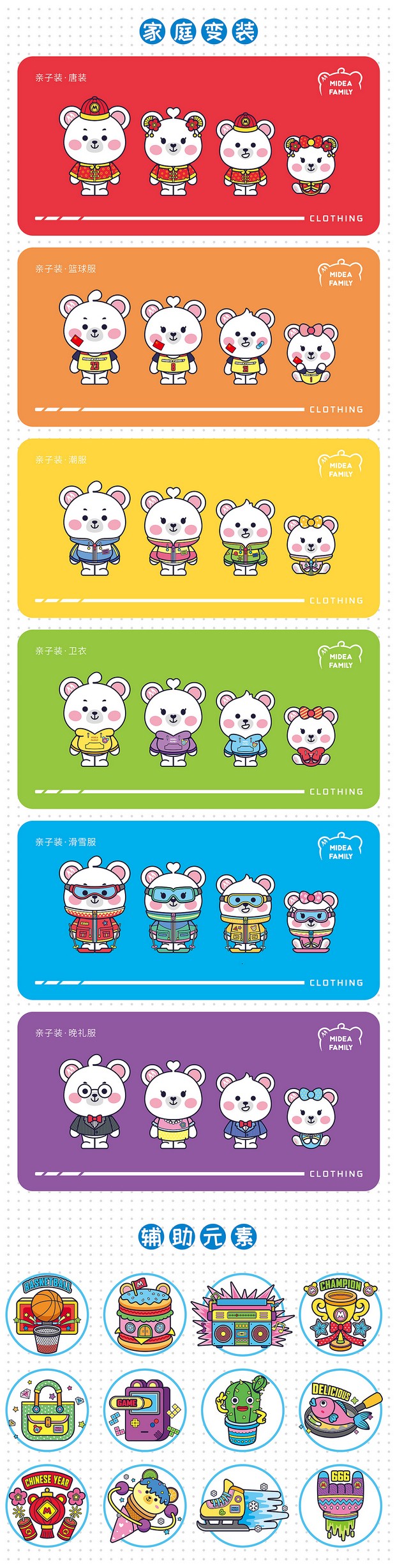 Midea Family Q版形象设计