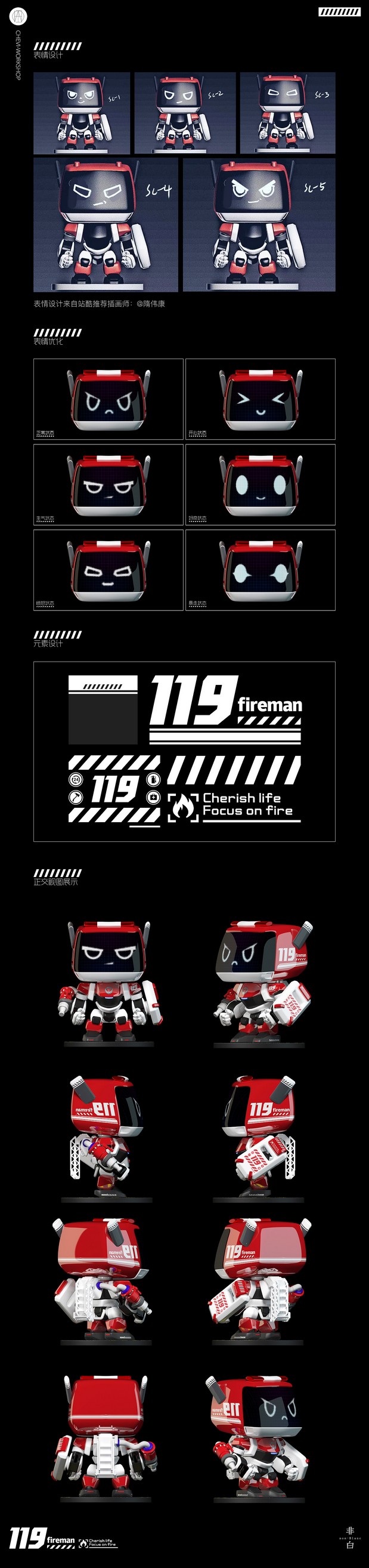 3D吉祥物：武汉消防主题乐园吉祥物