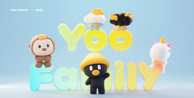 3D吉祥物：Yoo Family家族