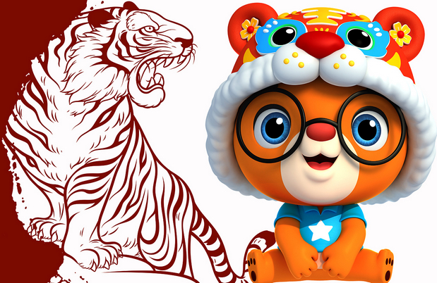 3D吉祥物：虎虎的超级熊（Super bear）