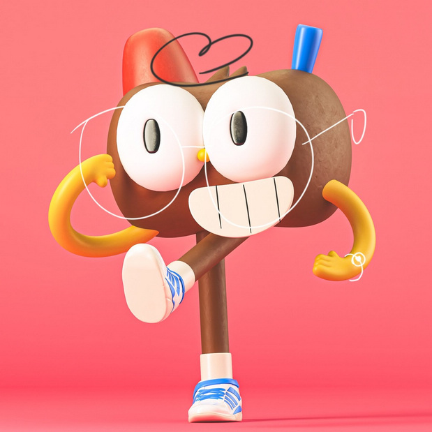 3D吉祥物：C4D卡通建模3D图像建模