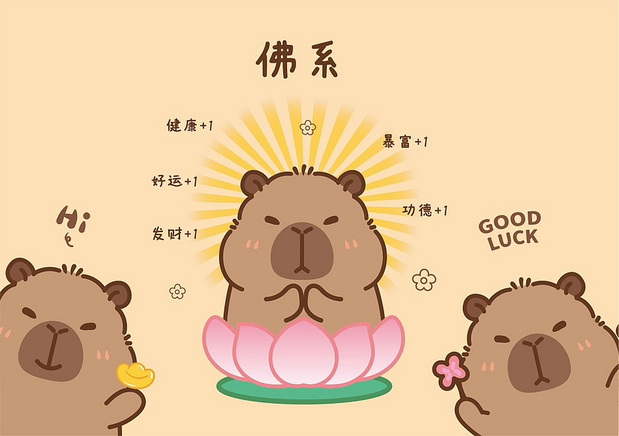 卡皮巴拉水豚IP卡通形象