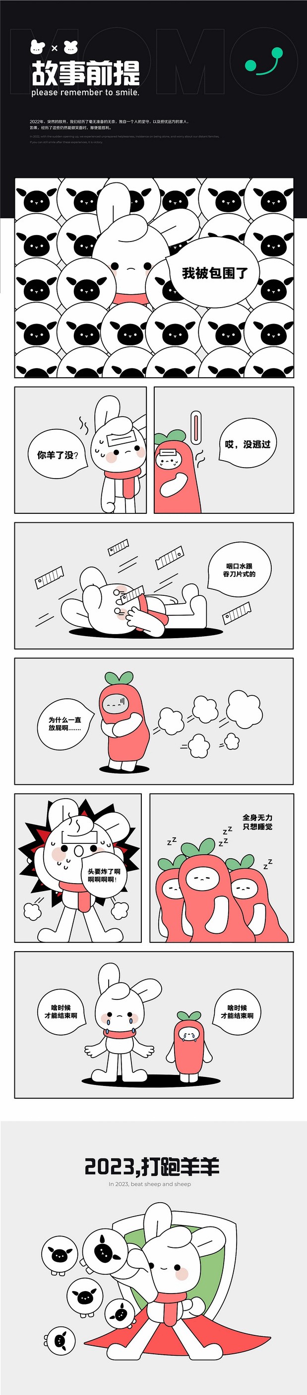 笑对2023-momo兔IP形象设计