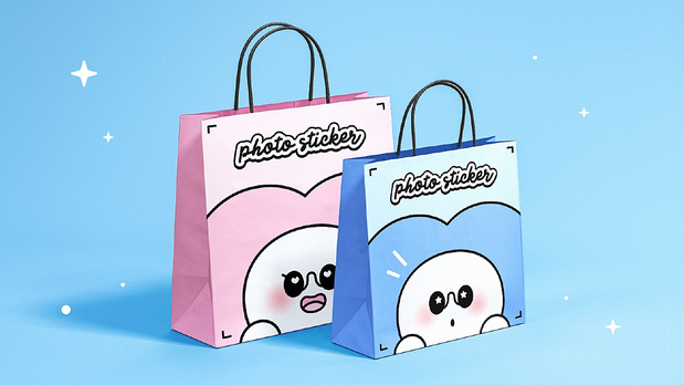 布布象与平平象-大头贴IP形象