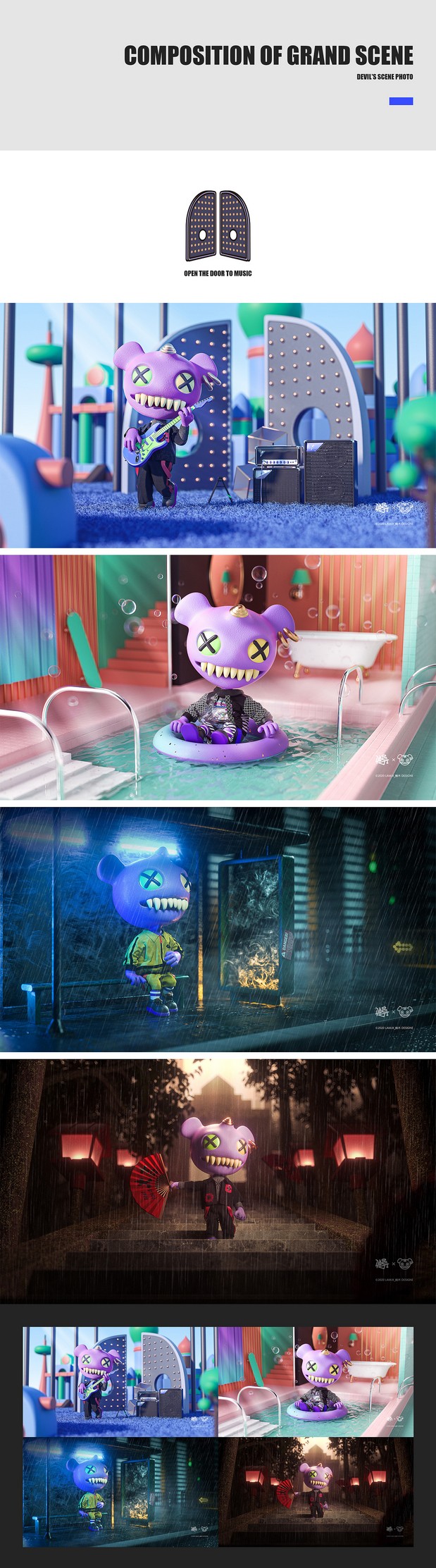 3D吉祥物：Devil’ | 卡通角色场景