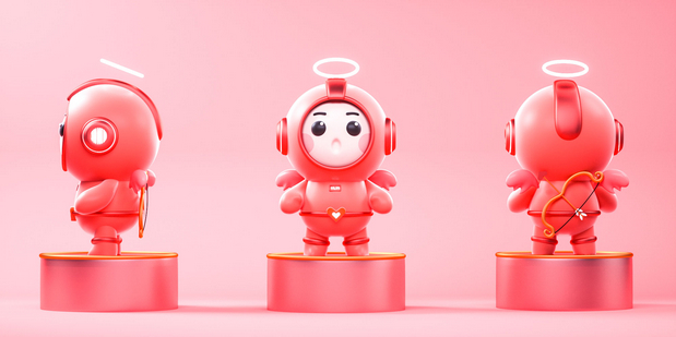 3D吉祥物：三只丘比