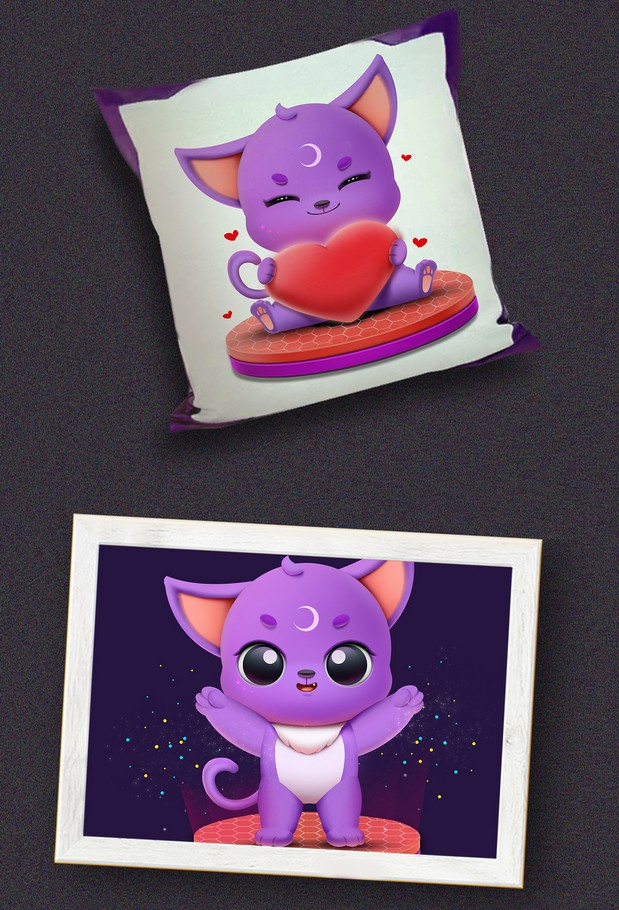 暗月吉祥物卡通形象设计