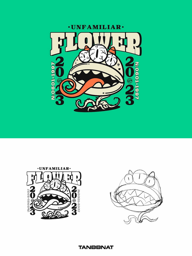 潮流插画logo设计