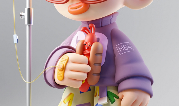 3D吉祥物：AA温州老李鸭头批发