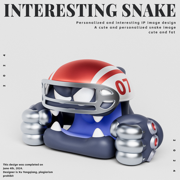 3D吉祥物：蛇形象IP设计Interesting Snake