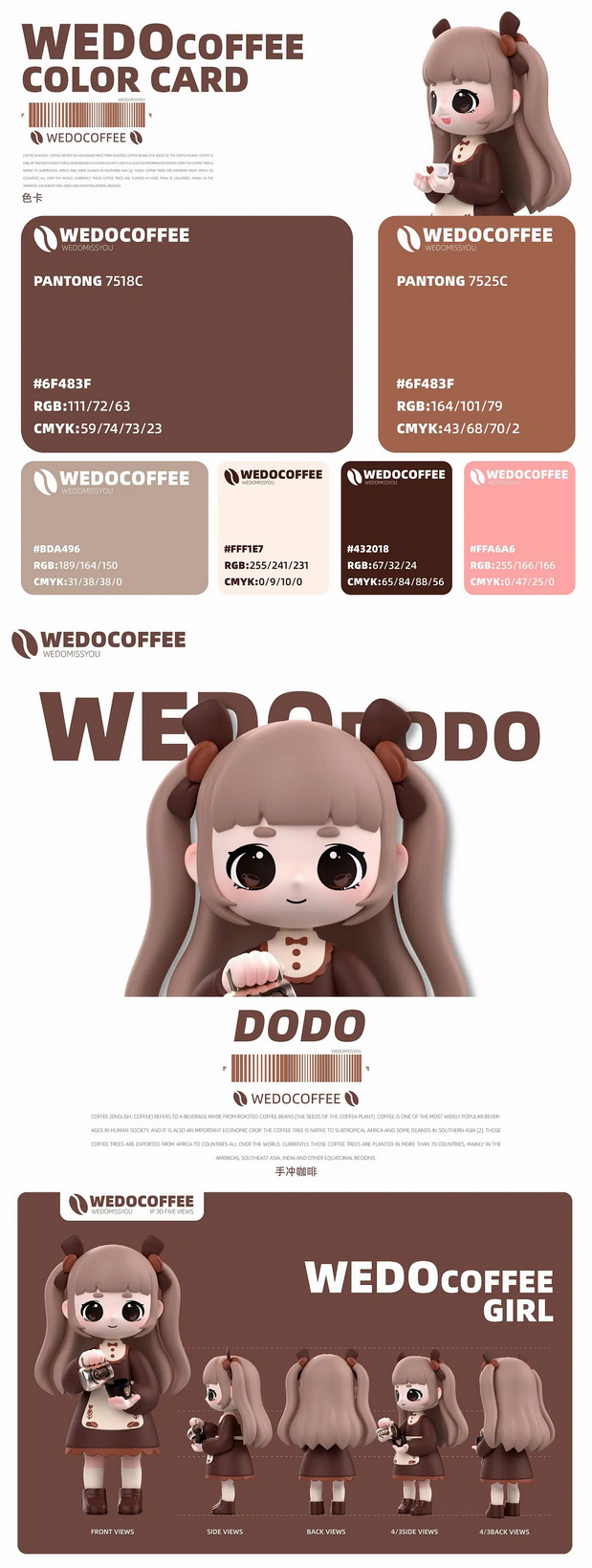 3D吉祥物：WEDOCOFFEE咖啡厅品牌IP