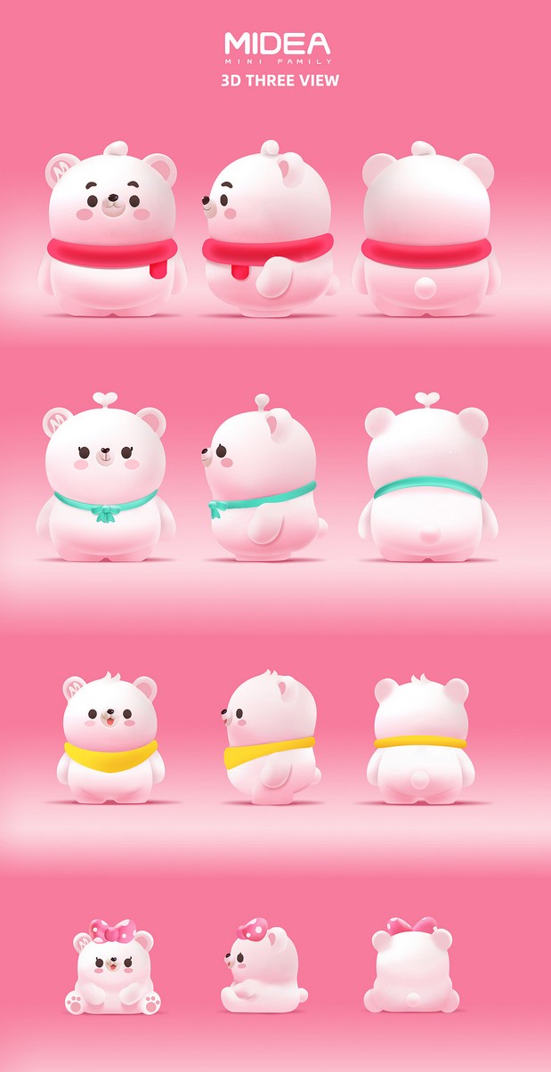 美的·Q萌一家熊