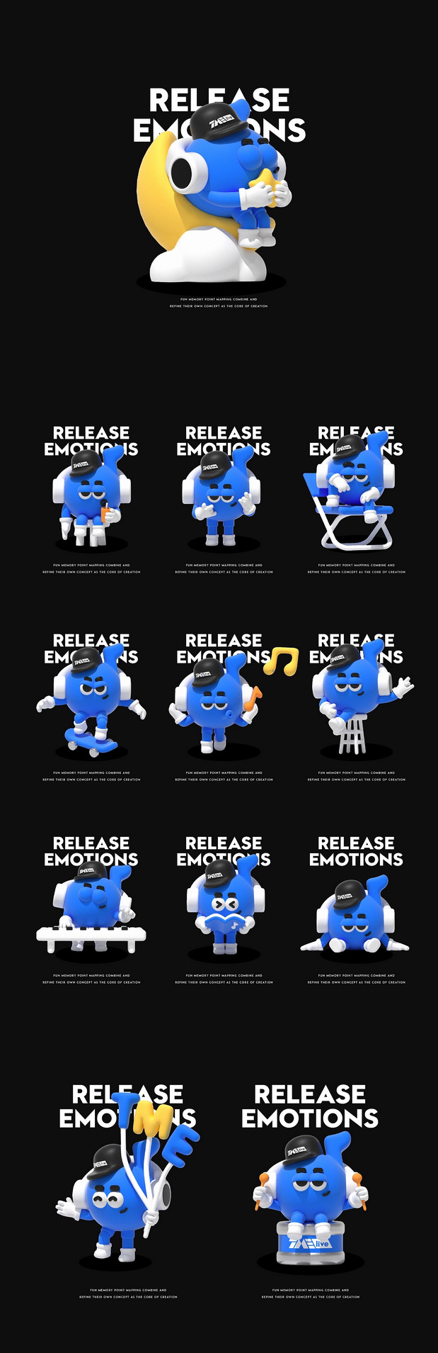 3D吉祥物：腾讯音乐集团 TME live IP设计