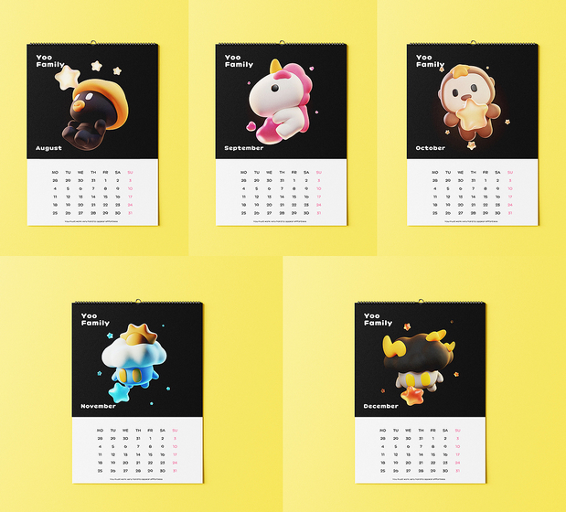 3D吉祥物：Yoo Family家族