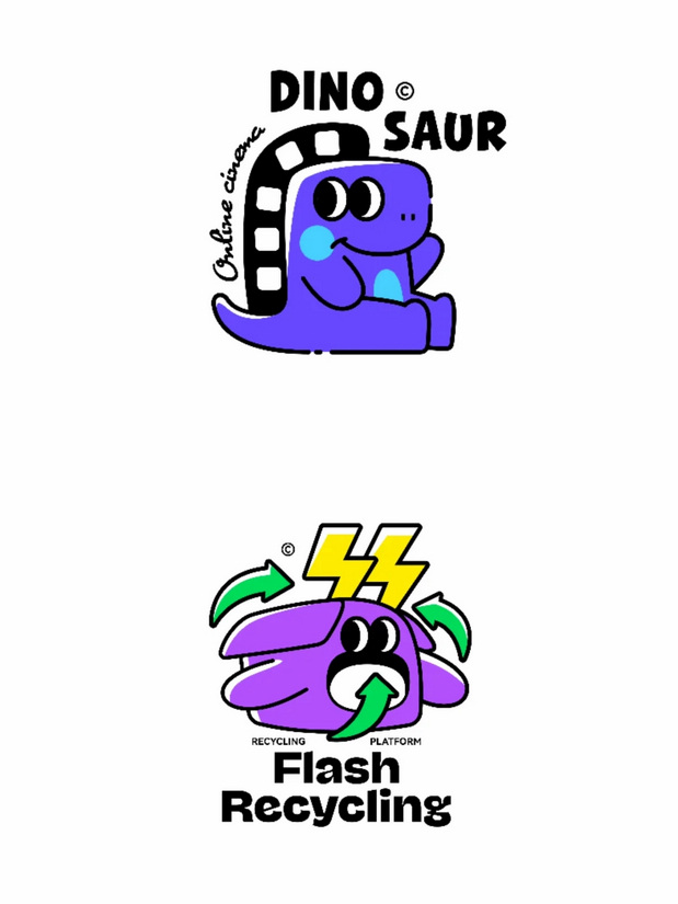 天呐!!好有趣的卡通logo