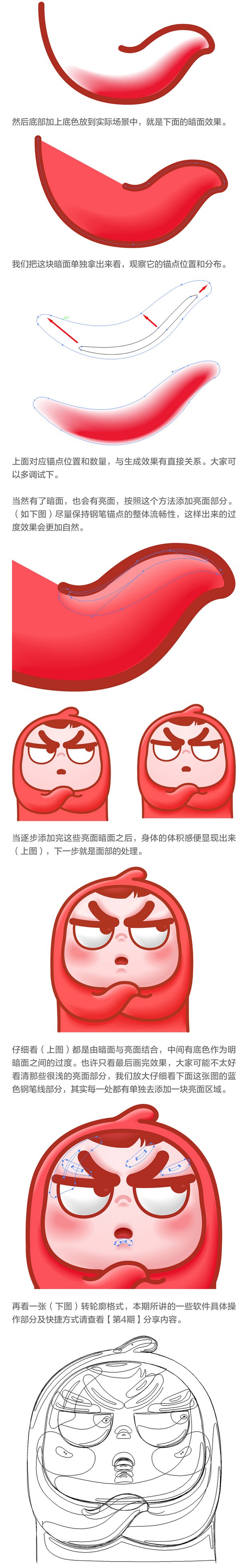 AI矢量表情绘制步骤分解