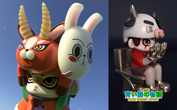 3D吉祥物：动物男孩拉洛特