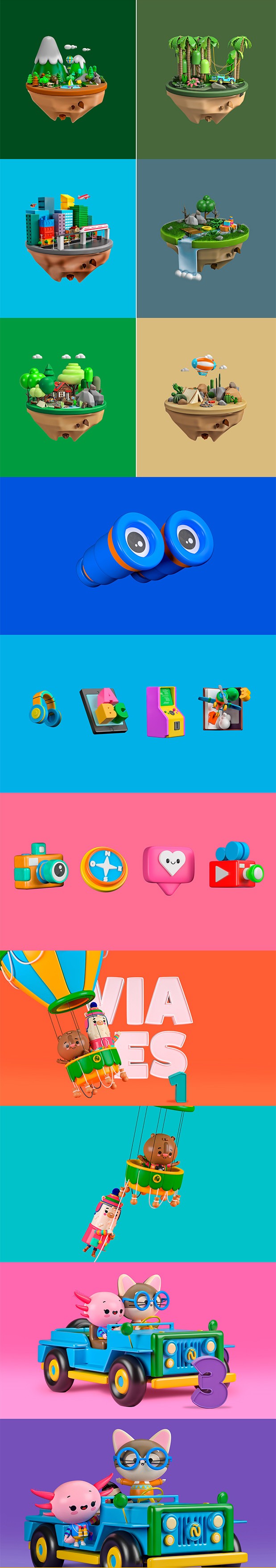 3D吉祥物：De viajes x Chocotoy