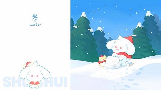 IP形象设计|比熊犬睡睡