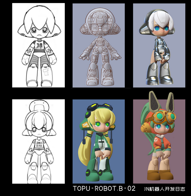 3D吉祥物：TOPUPU ROBOT