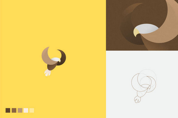 动物标志设计过程与配色方案