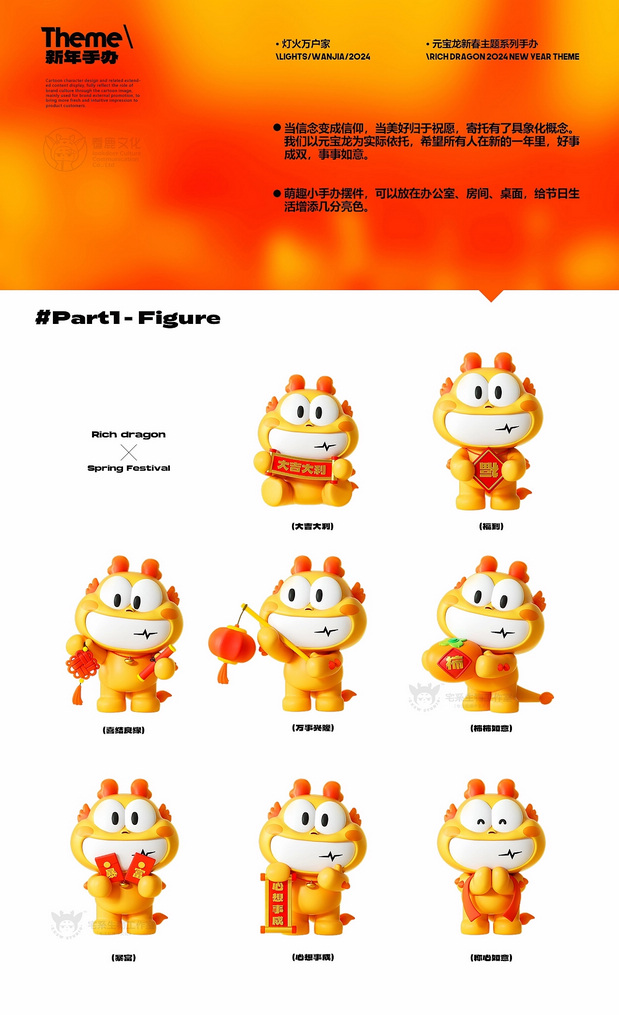3D吉祥物：元宝龙 | 龙年IP授权系列