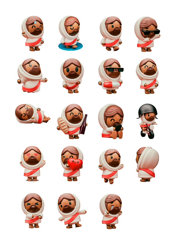 3D吉祥物：God son sticker