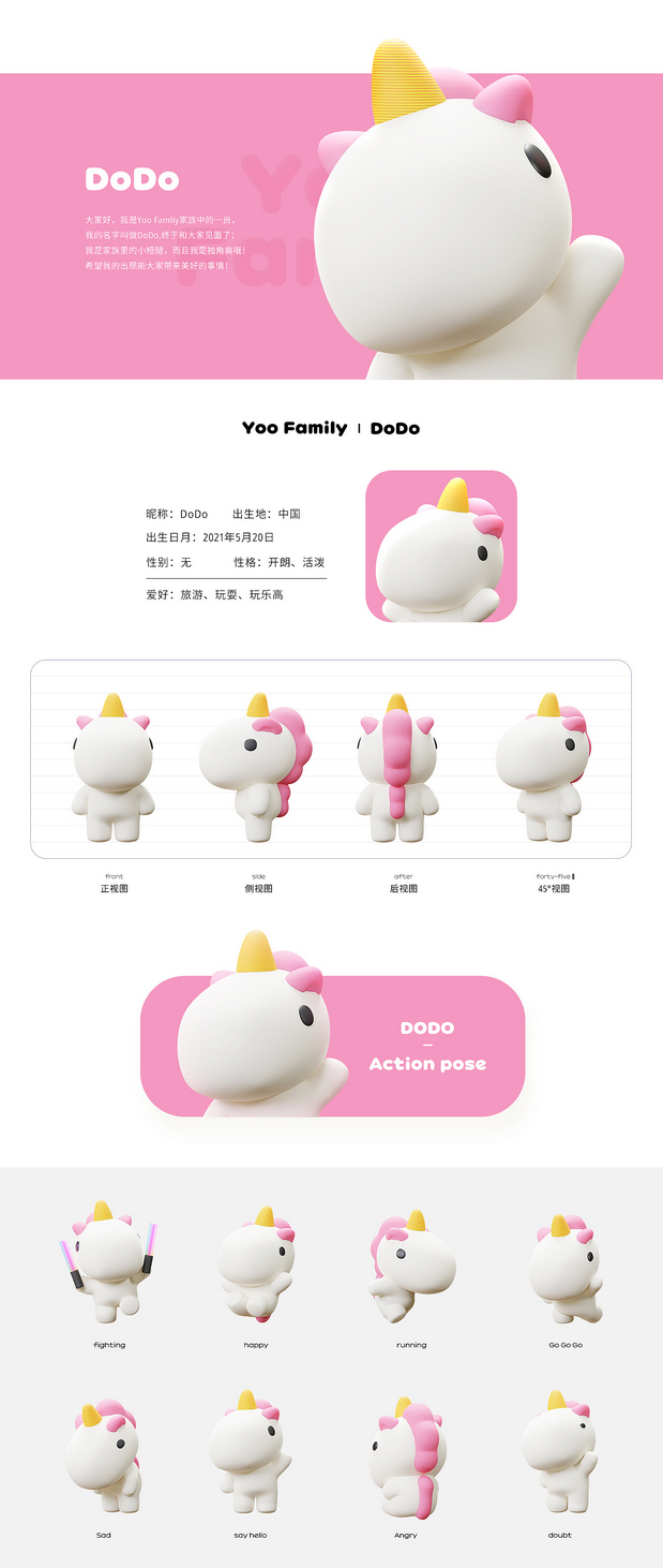 3D吉祥物：Yoo Family家族