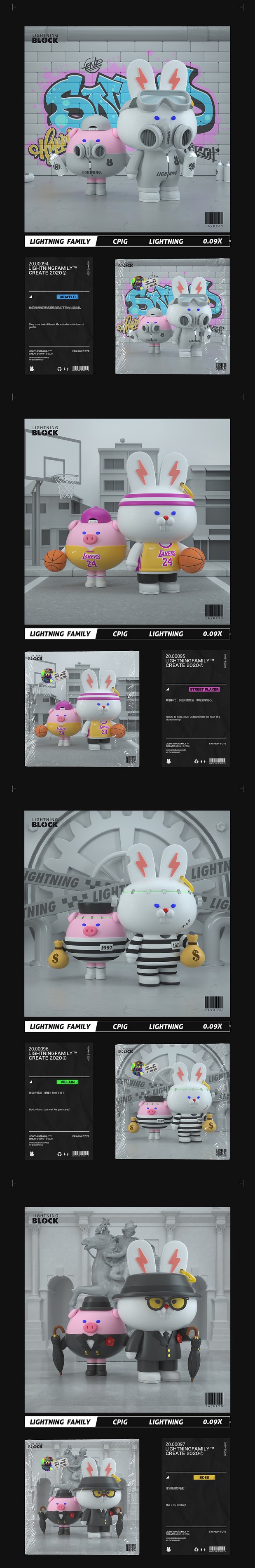 3D吉祥物：LIGHTNING BLOCK