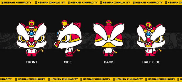 新华城国潮醒狮IP形象设计