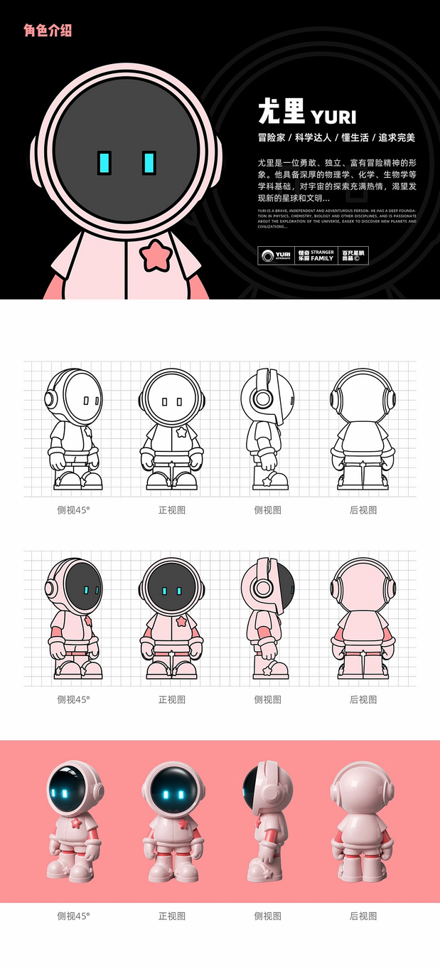 3D吉祥物：原创宇航员IP|潮玩形象设计