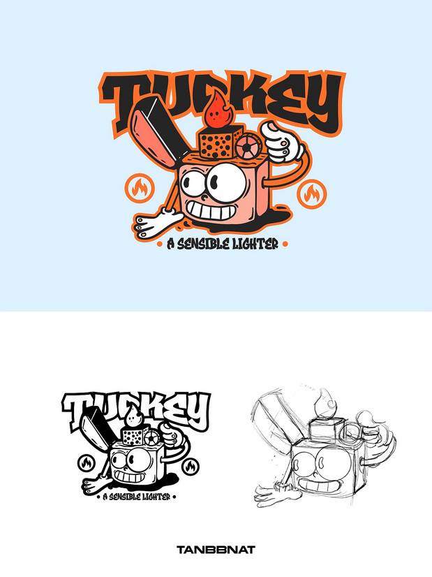 潮流插画logo设计