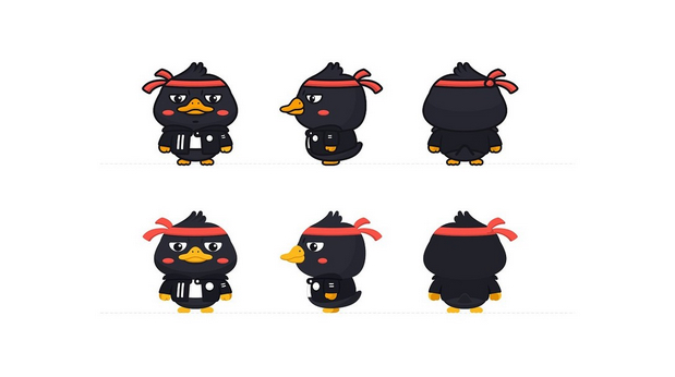 奋斗鸭Duck卡通形象设计