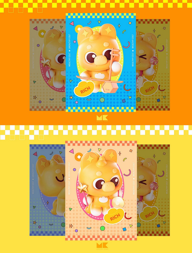 小财马dodo马年IP形象美陈周边