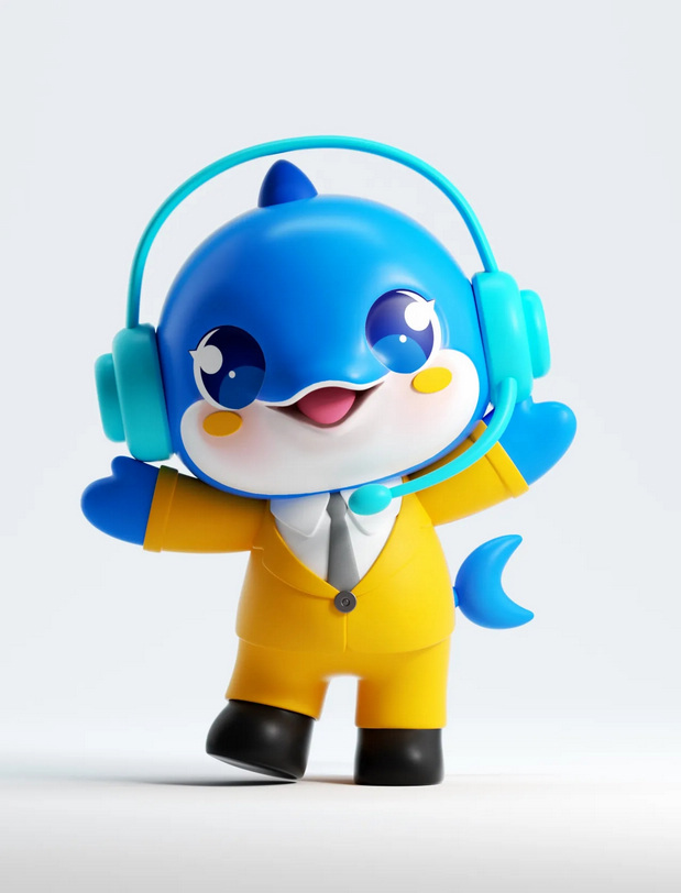 3D吉祥物：小海豚企业ip形象设计