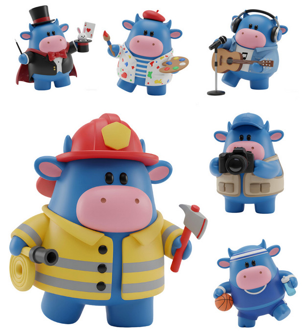 3D吉祥物：IP打造天润小蓝牛BLUEMOO