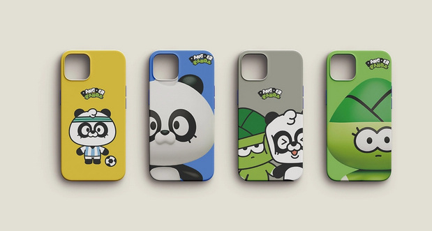 原创熊猫IP胖徳儿和小布