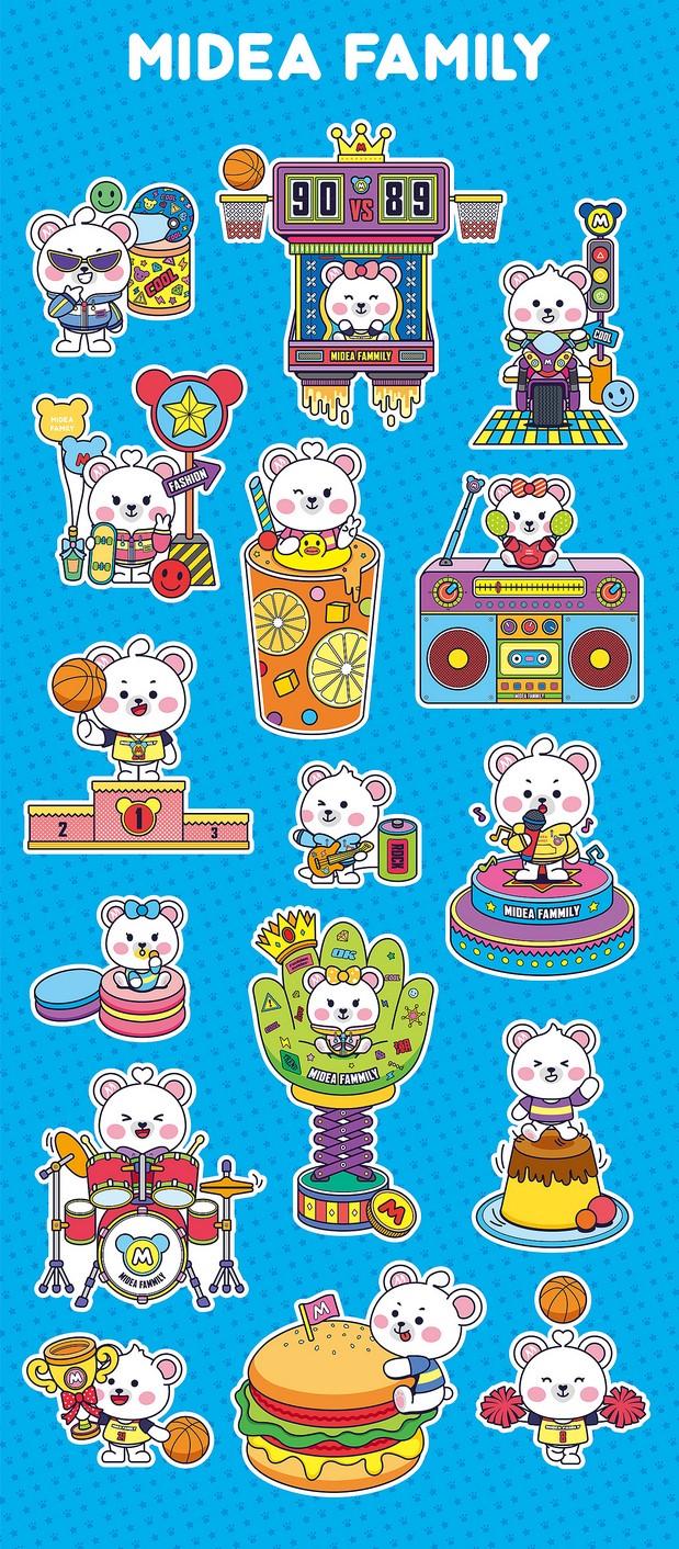 Midea Family Q版形象设计