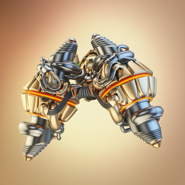 3D吉祥物：3D立体机器人立体建模渲染